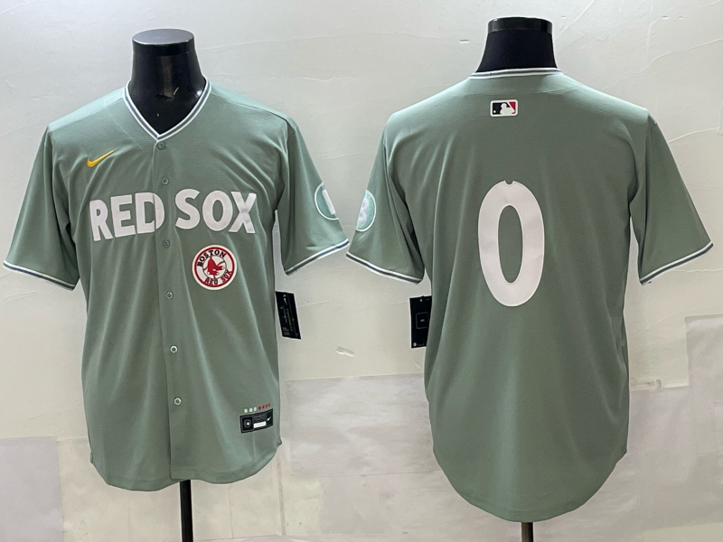 Men Boston Red Sox  #0 green Game 2025 Nike MLB Jersey 003